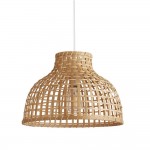 Bali - White Pendant with Natural Bamboo Shade