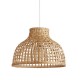 Searchlight-7868CW - Bali - White Pendant with Natural Bamboo Shade
