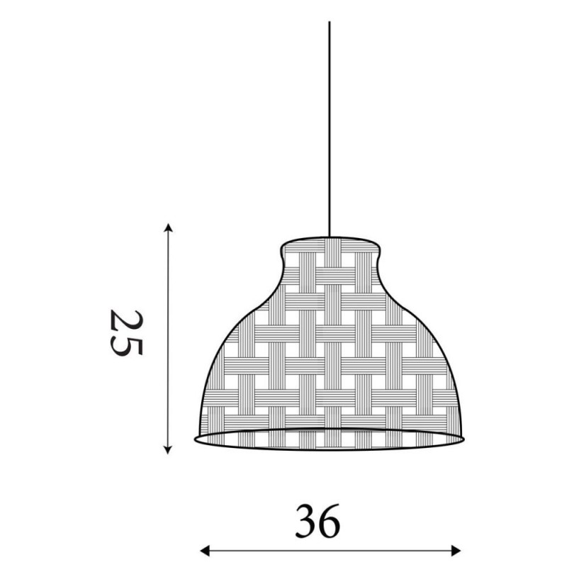 Searchlight-7868CW - Bali - White Pendant with Natural Bamboo Shade