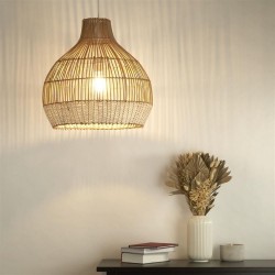 Bali - White Pendant Natural Rattan Shade