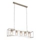Prism-33414 - Cage - Clear Glass & Silver 5 Light over Island Fitting