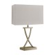 Searchlight-7923AB - Club - Cream Fabric & Antique Brass Rectangle Table Lamp