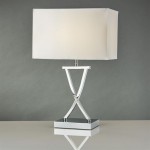 Club - White Fabric & Chrome Rectangle Table Lamp Club - White Fabric & Chrome Rectangle Table Lamp