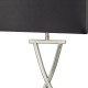 Searchlight-7923SS - Club - Satin Silver Rectangle Table Lamp with Black Shade