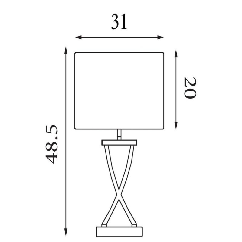 Searchlight-7923SS - Club - Satin Silver Rectangle Table Lamp with Black Shade