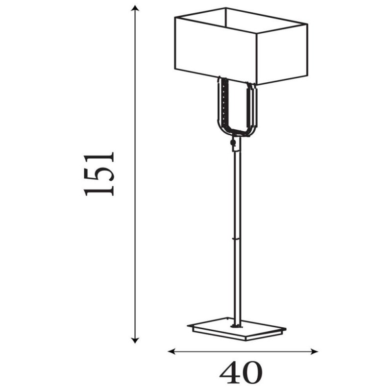 Searchlight-7959CC - Aura - Chrome LED Floor Lamp with Crystal and Black Shade