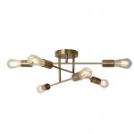 Armstrong - Antique Brass 6 Light Semi Flush Armstrong - Antique Brass 6 Light Semi Flush