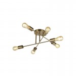 Armstrong - Antique Brass 6 Light Semi Flush Armstrong - Antique Brass 6 Light Semi Flush