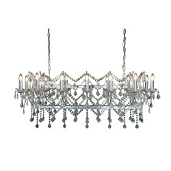 Florence - Chrome 14 Light over Island Fitting with Crystal