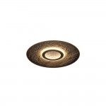 Lumadisc - Matt Black LED Flush with Grey Leatherette Reflector