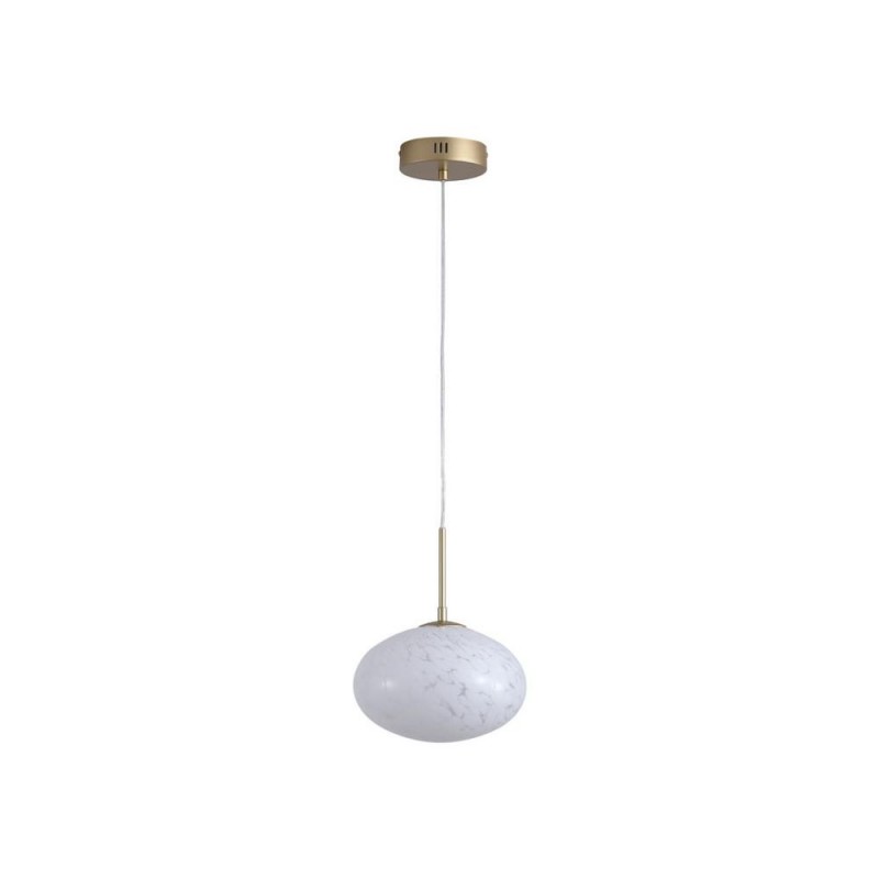 Searchlight-80820-1GO - Confetti - Matt Gold LED Pendant with White Confetti Glass