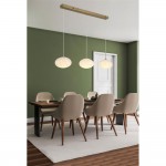 Confetti - Matt Gold 3 Light LED over Island Fitting with White Confetti Glass