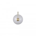 Confetti - Matt Gold LED Wall Lamp with White Confetti Glass