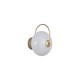 Searchlight-80821-1GO - Confetti - Matt Gold LED Wall Lamp with White Confetti Glass