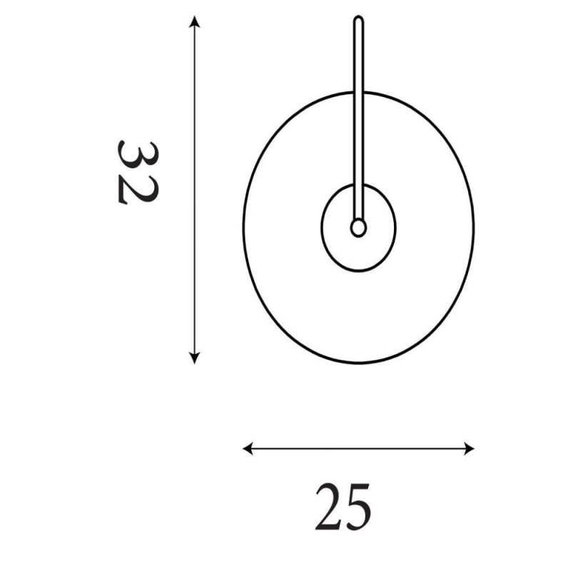 Searchlight-80821-1GO - Confetti - Matt Gold LED Wall Lamp with White Confetti Glass