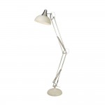 Goliath - Chrome & Cream Floor Lamp