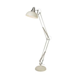 Goliath - Chrome & Cream Floor Lamp