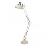 Goliath - Chrome & Cream Floor Lamp
