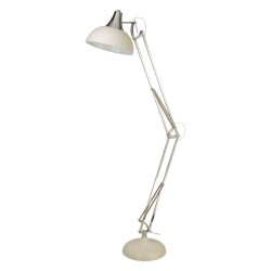 Goliath - Chrome & Cream Floor Lamp