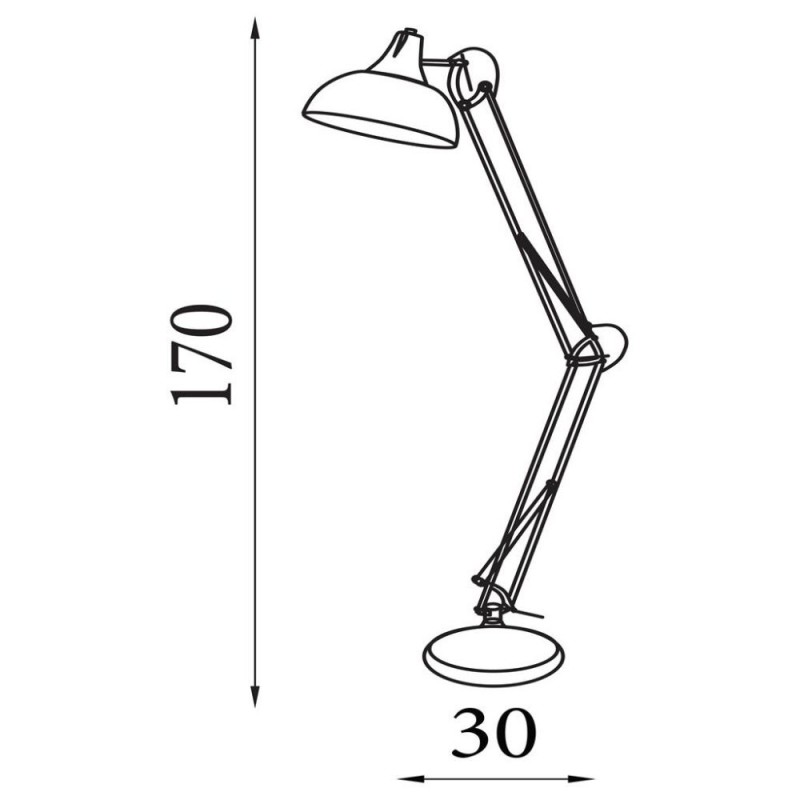 Searchlight-8082CR - Goliath - Chrome & Cream Floor Lamp