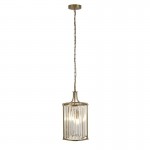 Victoria - Antique Brass 2 Light Pendant with Crystal Victoria - Antique Brass 2 Light Pendant with Crystal