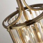 Victoria - Antique Brass 2 Light Pendant with Crystal Victoria - Antique Brass 2 Light Pendant with Crystal