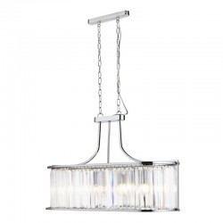 Victoria - Crystal & Polished Chrome 5 Light over Island Fitting Victoria - Crystal & Polished Chrome 5 Light over Island Fitting
