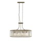 Searchlight-8095-5AB - Victoria - Antique Brass 5 Light over Island Fitting with Crystal