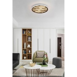 Equalise - Black & Wood LED Flush