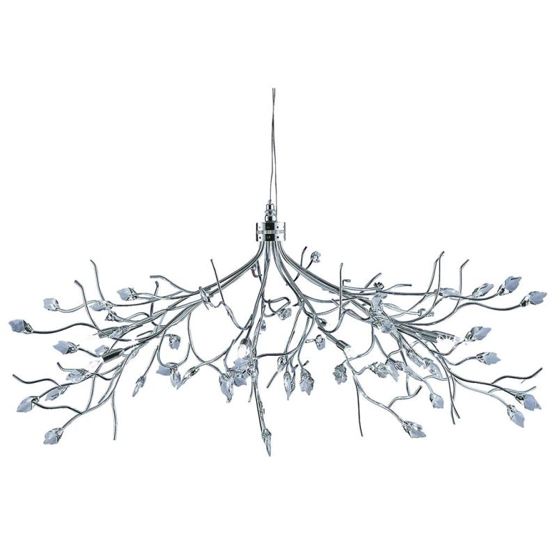 Searchlight-8110-10CC - Astbury - Chrome 8 Light Centre Fitting with Crystal Leaves