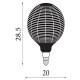 Searchlight-81200BK - Searchlight - E27 Dimmable Black Pattern Big Globe Bulb 4W - 100 lm