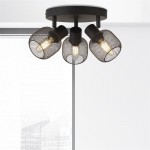 Meshy - Black 3 Round Spotlights