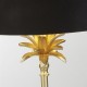 Searchlight-81212BK - Palm - Satin Brass Table Lamp with Black & Gold Velvet Shade