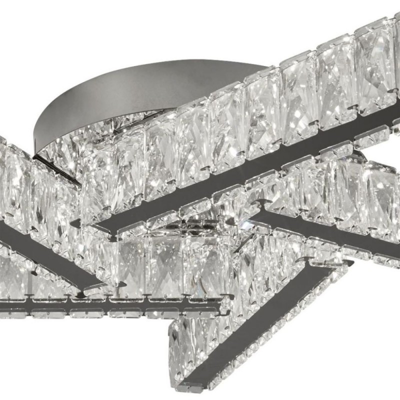 Searchlight-8125-5CC - Clover - Chrome 5 Light LED Flush with Crystal