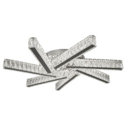 Clover - Chrome 7 Light LED Flush with Crystal