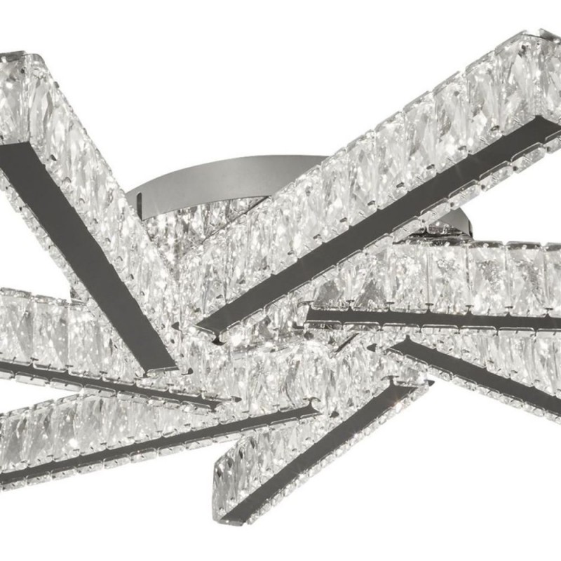 Searchlight-8127-7CC - Clover - Chrome 7 Light LED Flush with Crystal