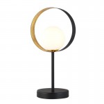 Orbital - Opal Glass Shade & Black, Gold Leaf Table Lamp Orbital - Opal Glass Shade & Black, Gold Leaf Table Lamp