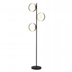Orbital - Opal Glass Shade & Black, Gold Leaf 3 Light Floor Lamp Orbital - Opal Glass Shade & Black, Gold Leaf 3 Light Floor Lamp
