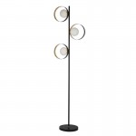 Orbital - Opal Glass Shade & Black, Gold Leaf 3 Light Floor Lamp Orbital - Opal Glass Shade & Black, Gold Leaf 3 Light Floor Lamp