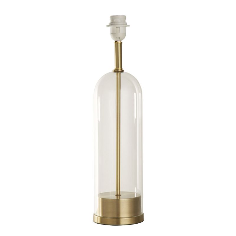 Searchlight-81711PB - Oxford - Base Only - Brass Table Lamp with Clear Glass