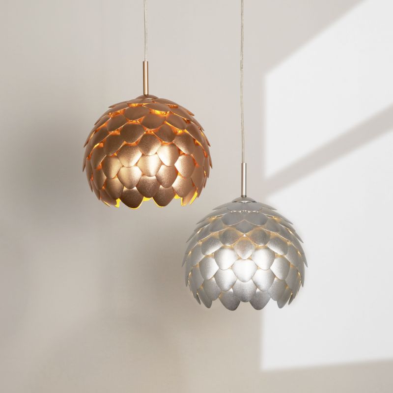 Ceiling Lights - Artichoke - Metallic Copper 1 Light Hanging Pendant Searchlight-8190CU - Artichoke - Metallic Copper 1 Light Hanging Pendant