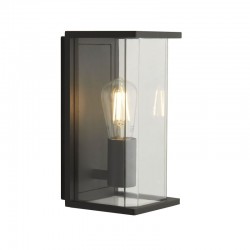 Bakerloo - Clear & Dark Grey Lantern Wall Lamp