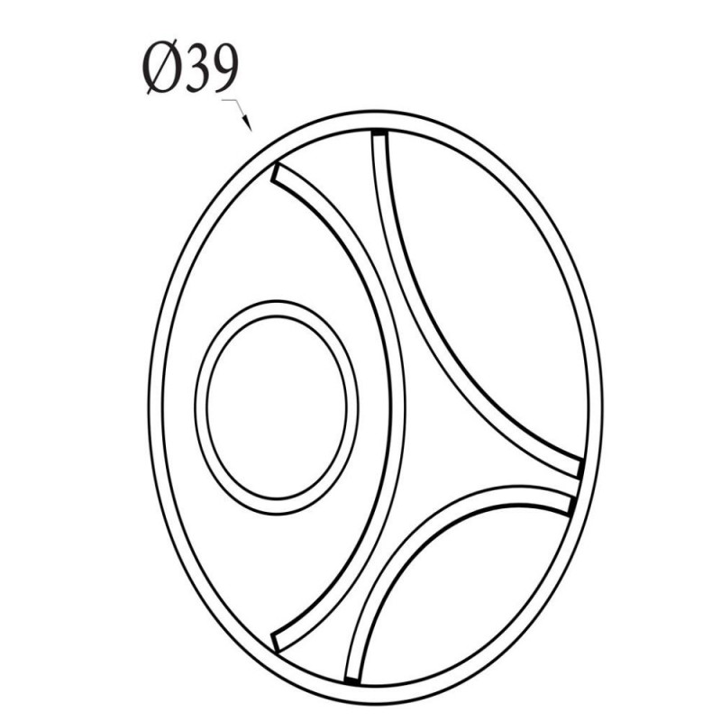 Searchlight-82100-39BK - Zendisc - Matt Black LED Flush with Beige Fabric Diffuser