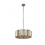 Chapeau - Chrome 5 Light Pendant with Clear, Smoky, Amber Crystal