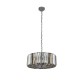 Searchlight-82101-5CC - Chapeau - Chrome 5 Light Pendant with Clear, Smoky, Amber Crystal