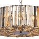 Searchlight-82101-5CC - Chapeau - Chrome 5 Light Pendant with Clear, Smoky, Amber Crystal