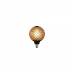Searchlight - E27 Dimmable Black Pattern Globe Bulb 4W - 180 lm