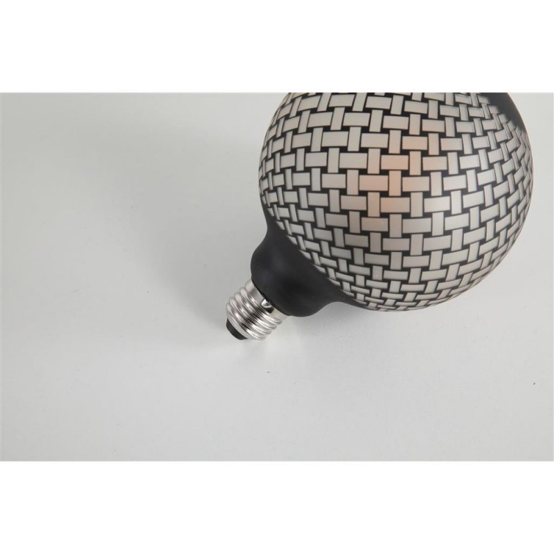 Searchlight-82240BK - Searchlight - E27 Dimmable Black Pattern Globe Bulb 4W - 180 lm