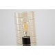 Searchlight-82329AM - Broughton - Black Table Lamp with Amber Glass