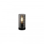 Broughton - Black Table Lamp with Smoked Glass